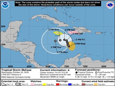 INFORMATION NOTE #1: TROPICAL STORM MELISSA